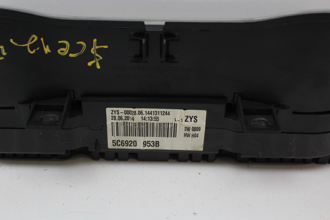 2014 Volkswagen Jetta 5C6 920 953 B Speedometer Instrument Cluster Gauges 94K