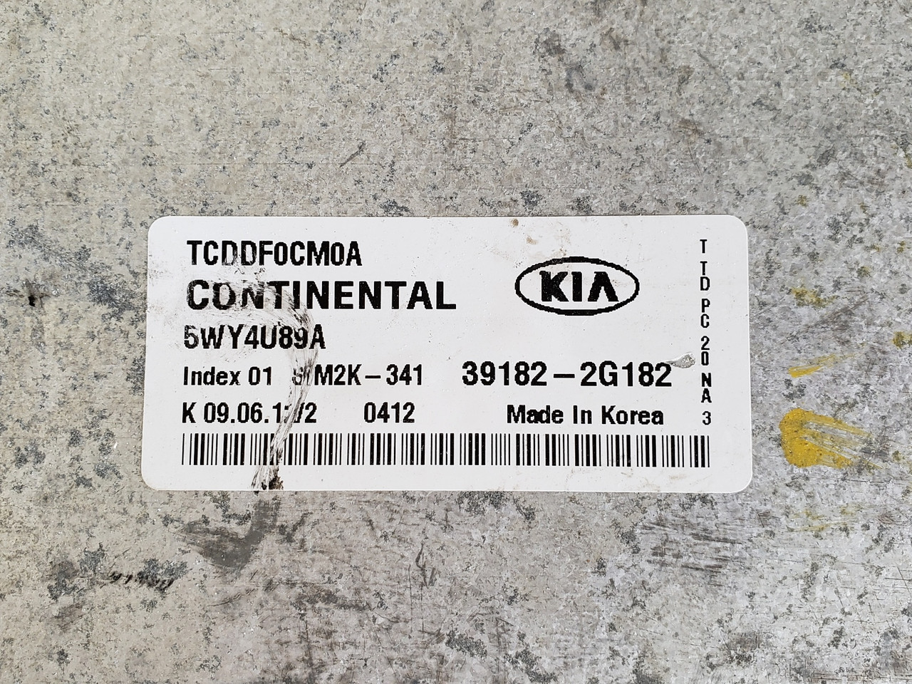 2011-2013 Kia Forte 39182-2G182 Computer Brain Engine Control ECU ECM EBX Module