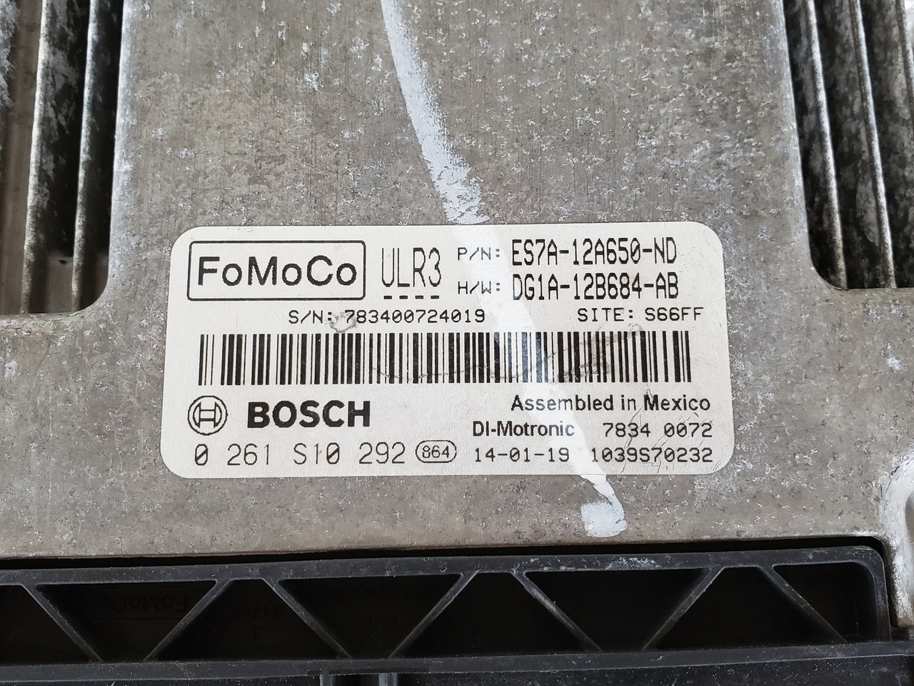 2014 Ford Fusion ES7A-12A650-ND Computer Brain Engine Control ECU ECM EBX Module