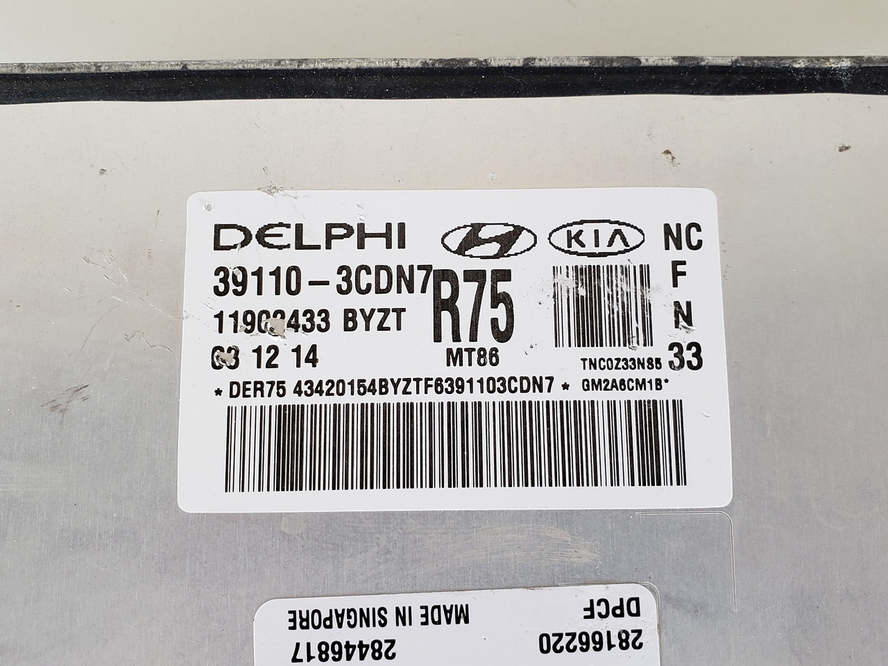 2013-2016 Santa Fe 39110-3CDN7 Computer Brain Engine Control ECU ECM EBX Module