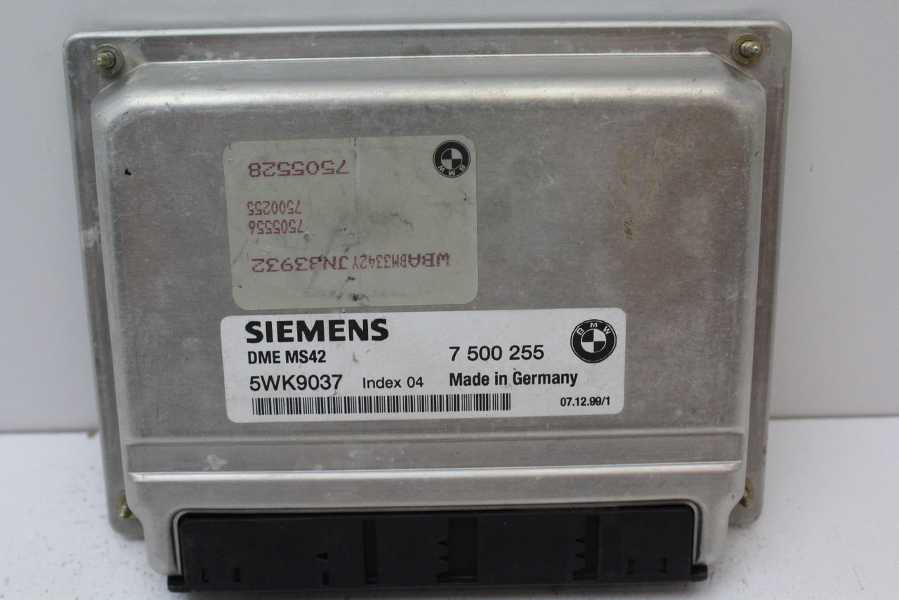 99 00 BMW 323i 7500255 Computer Brain Engine Control ECU ECM EBX Module