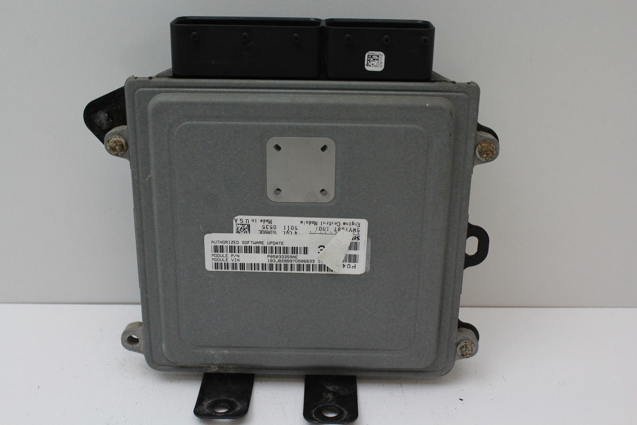 07-10 Caliber P05033359AE Computer Brain Engine Control ECU ECM EBX Module