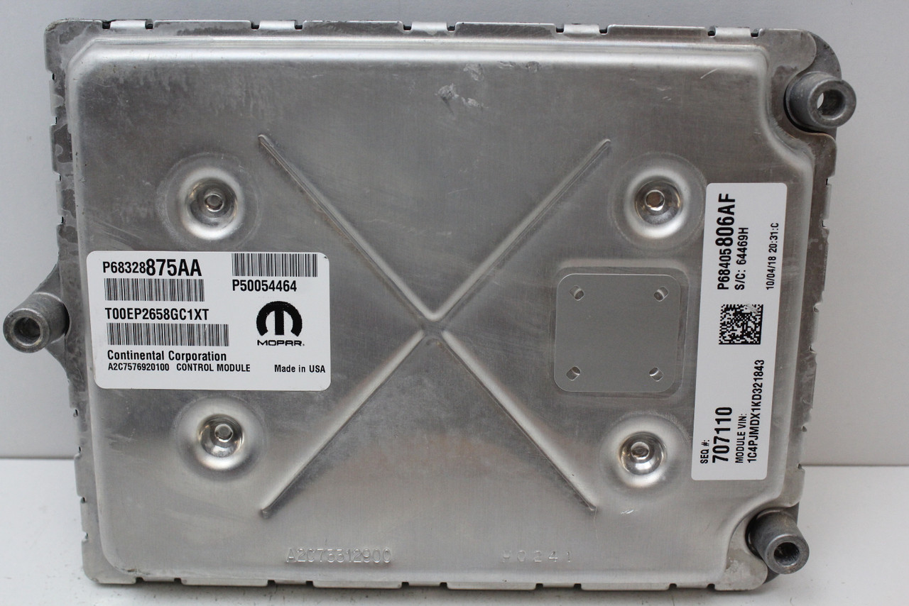 2019 19 Cherokee P68405806AF Computer Brain Engine Control ECU ECM EBX Module