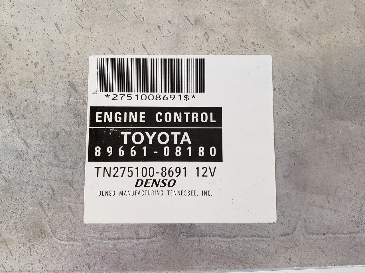 2007 Toyota Sienna 89661-08180 Computer Brain Engine Control ECU ECM EBX Module