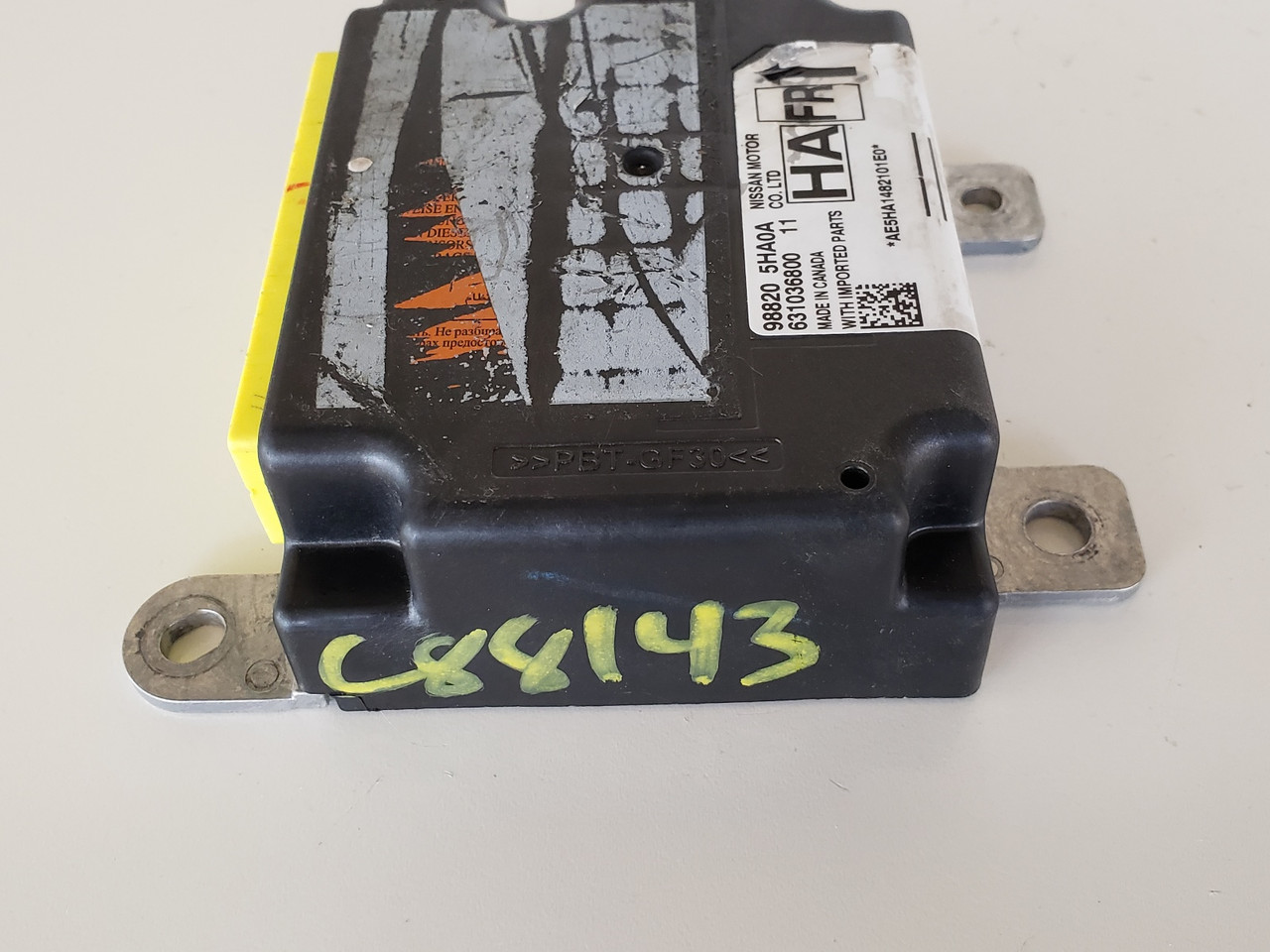 2016-2019 Rogue 98820 5HA0A SRS Safety Restraint System Control Unit Module