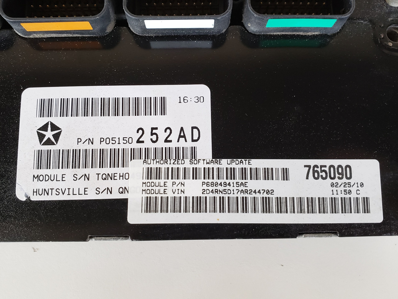 2008-2010 Caravan P68049415AE Computer Brain Engine Control ECU ECM EBX Module