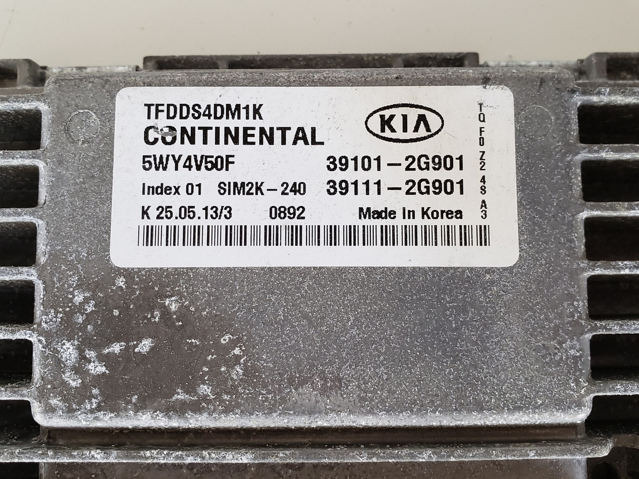 2013 Kia Optima 39111-2G901 Computer Brain Engine Control ECU ECM EBX Module