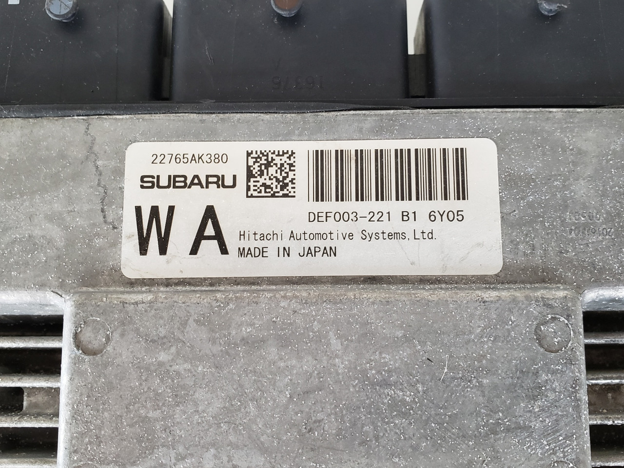 2017 Subaru WRX 22765AK380 Computer Brain Engine Control ECU ECM EBX Module