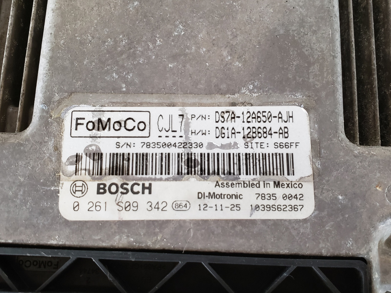 2013 Fusion DS7A-12A650-AJH Computer Brain Engine Control ECU ECM EBX Module