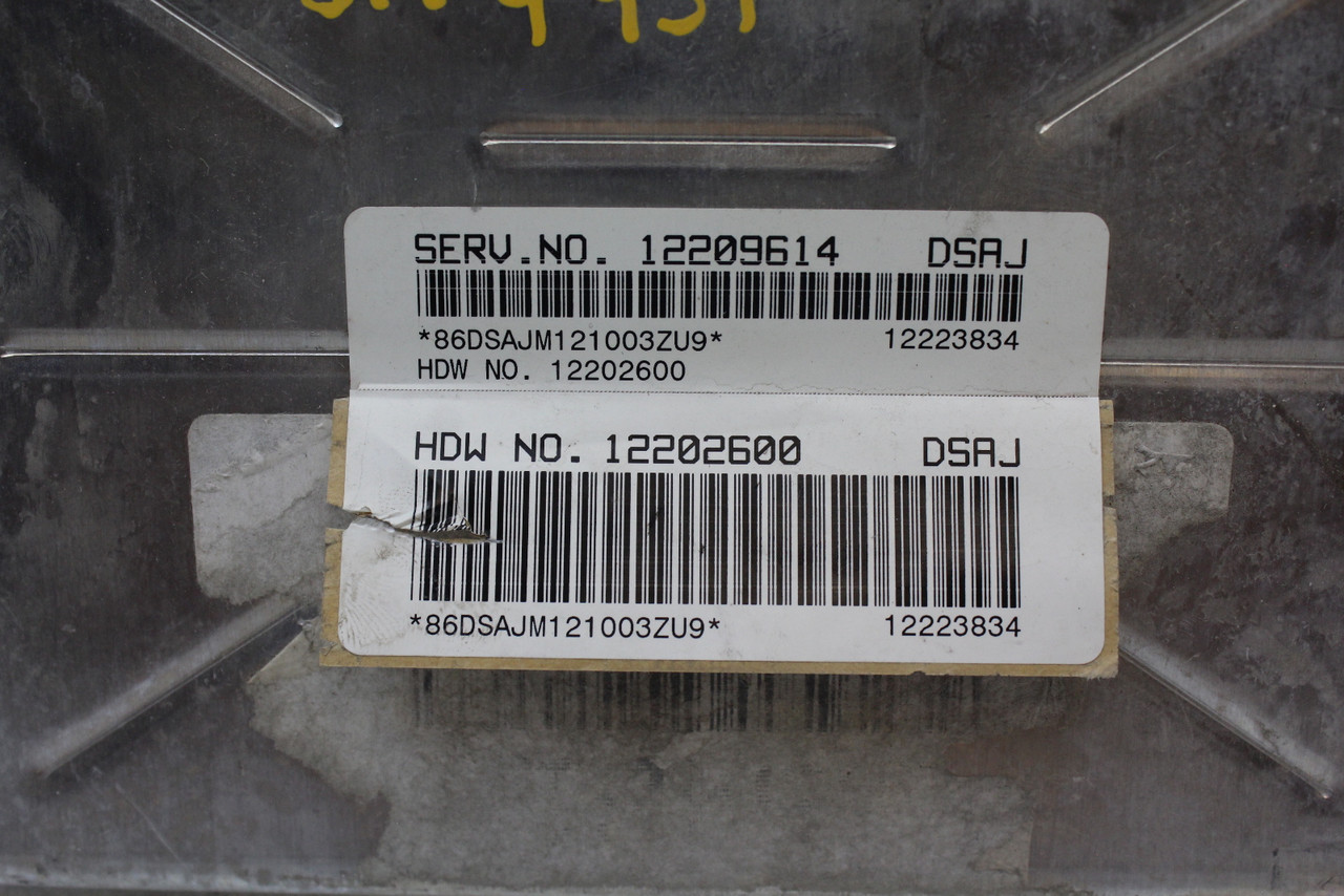 01-03 Chevrolet Monte Carlo 12209614 Computer Engine Control