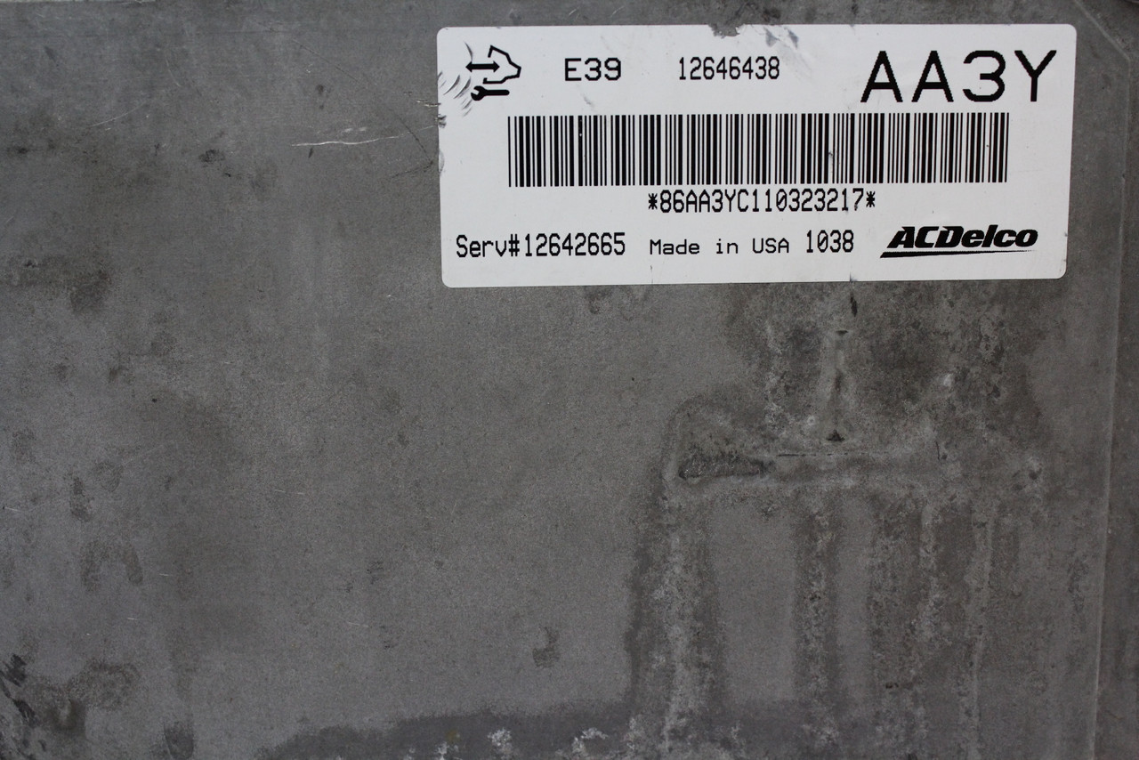 10 11 12 Cadillac CTS 12642665 Computer Brain Engine Control ECU ECM EBX Module