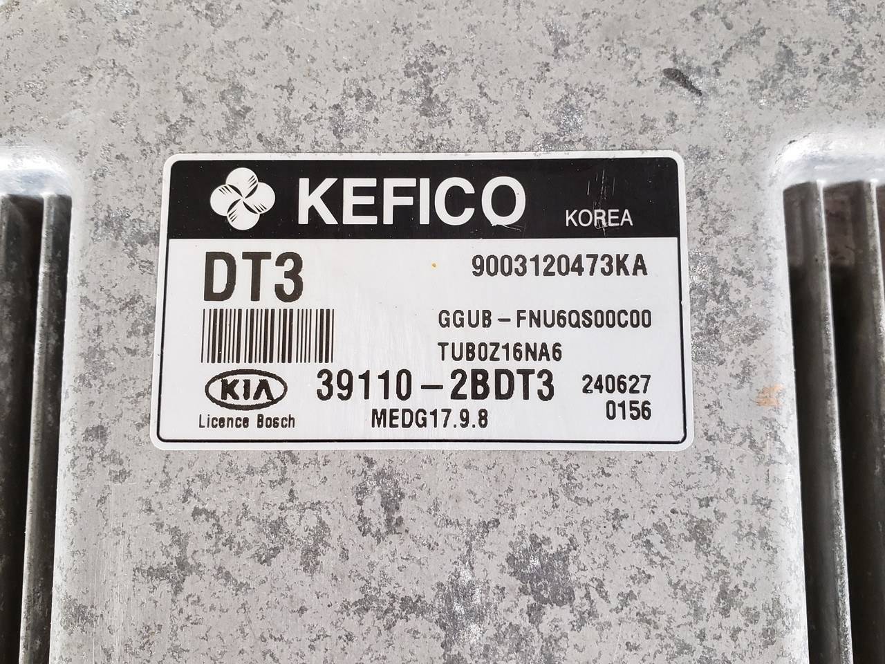 2014-2015 Kia Rio 39110-2BDT3 Computer Brain Engine Control ECU ECM EBX Module