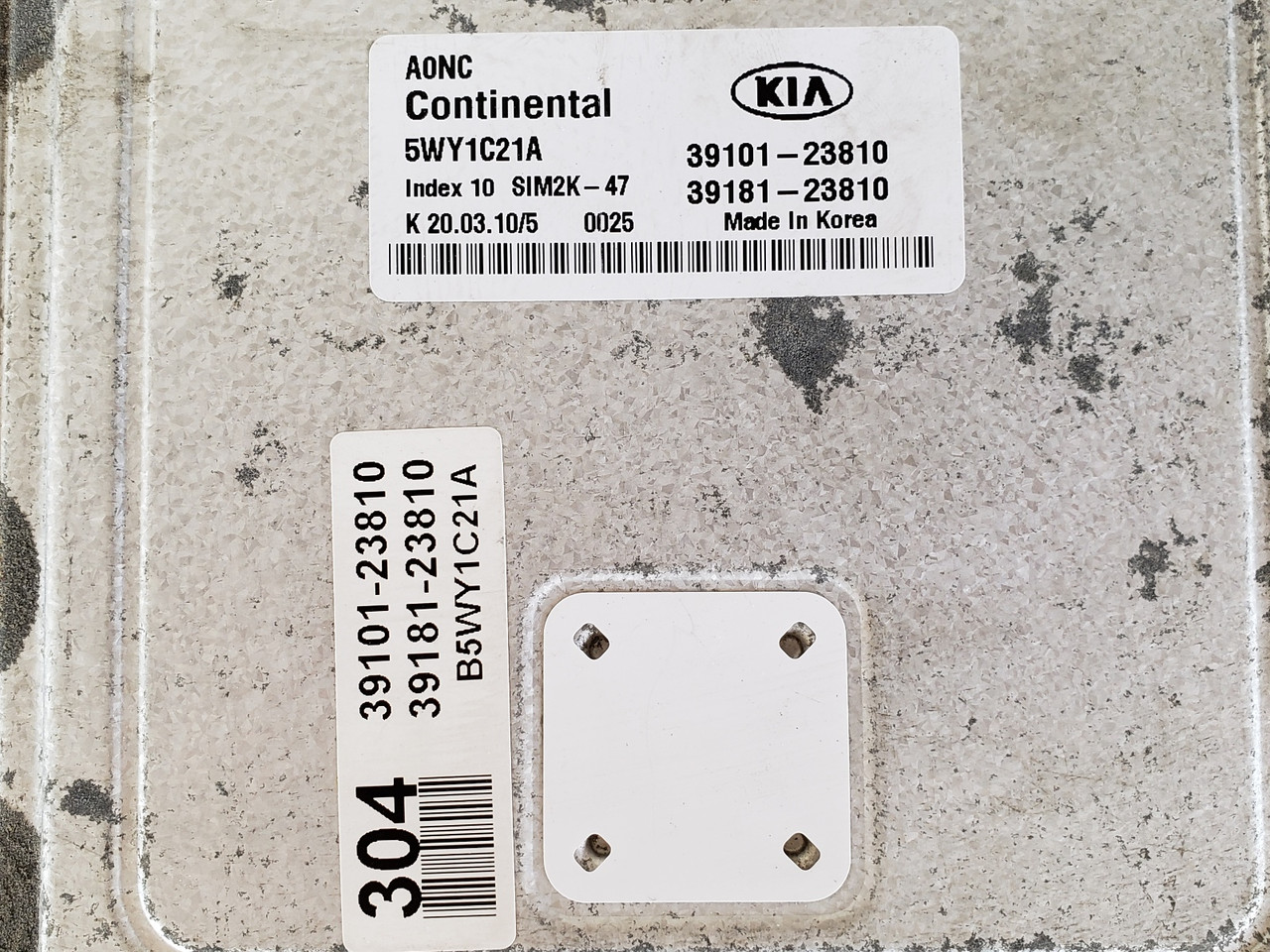 2010 Kia Soul 39181-23810 Computer Brain Engine Control ECU ECM EBX Module
