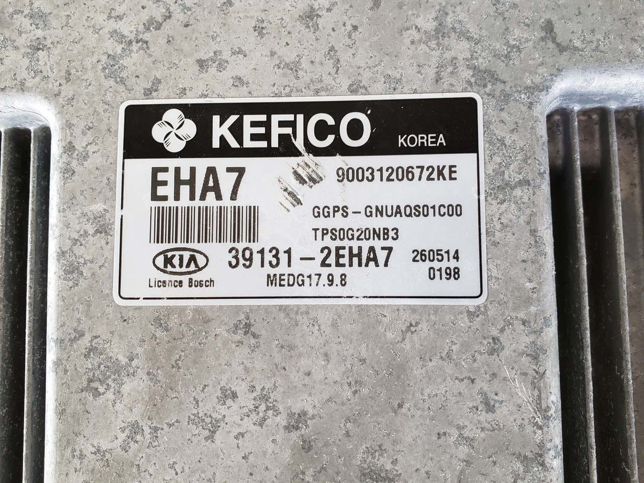 2016 Kia Soul 39131-2EHA7 Computer Brain Engine Control ECU ECM EBX Module