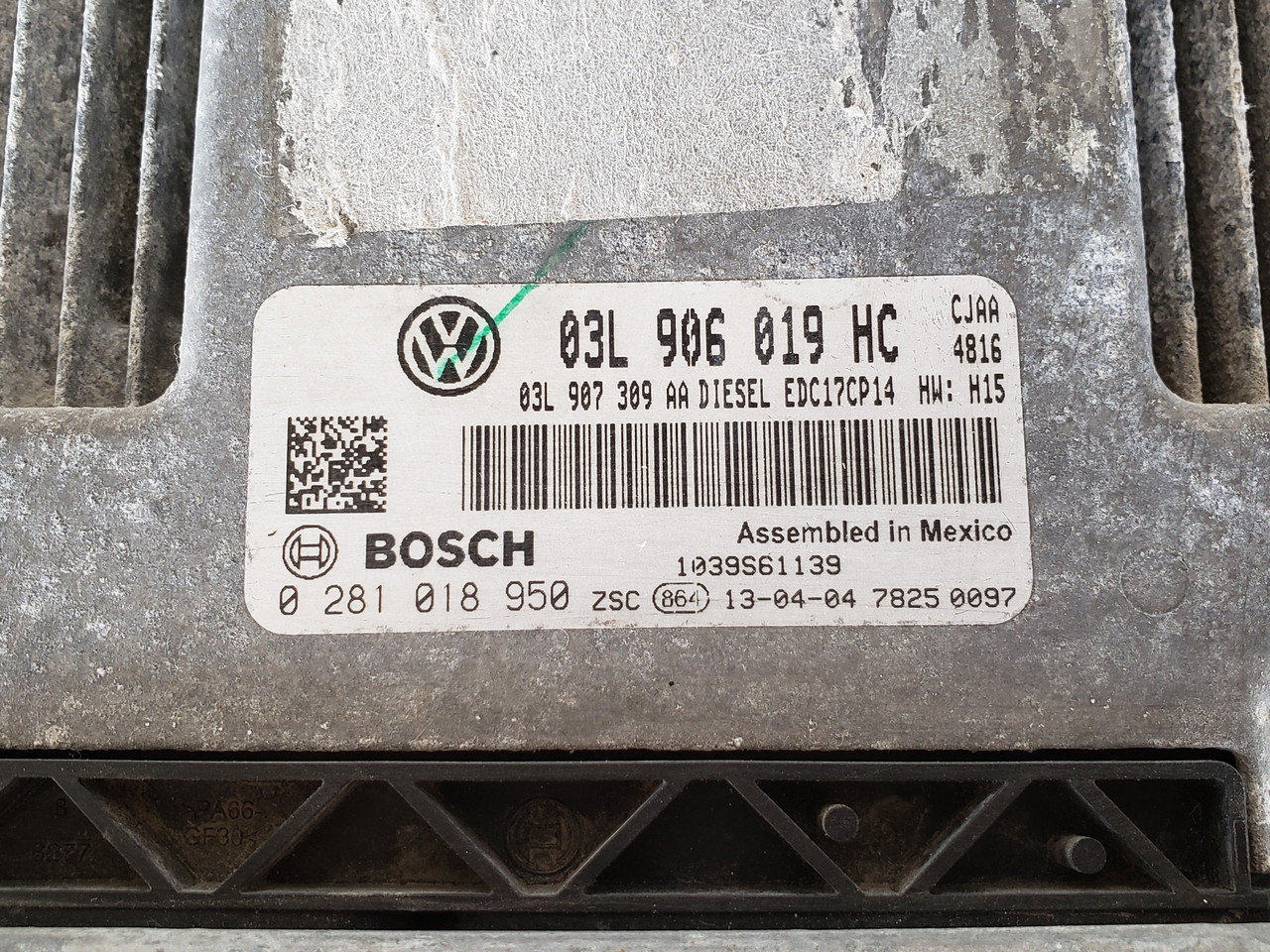2013-2014 Jetta 03L 906 019 HC Computer Brain Engine Control ECU ECM EBX Module