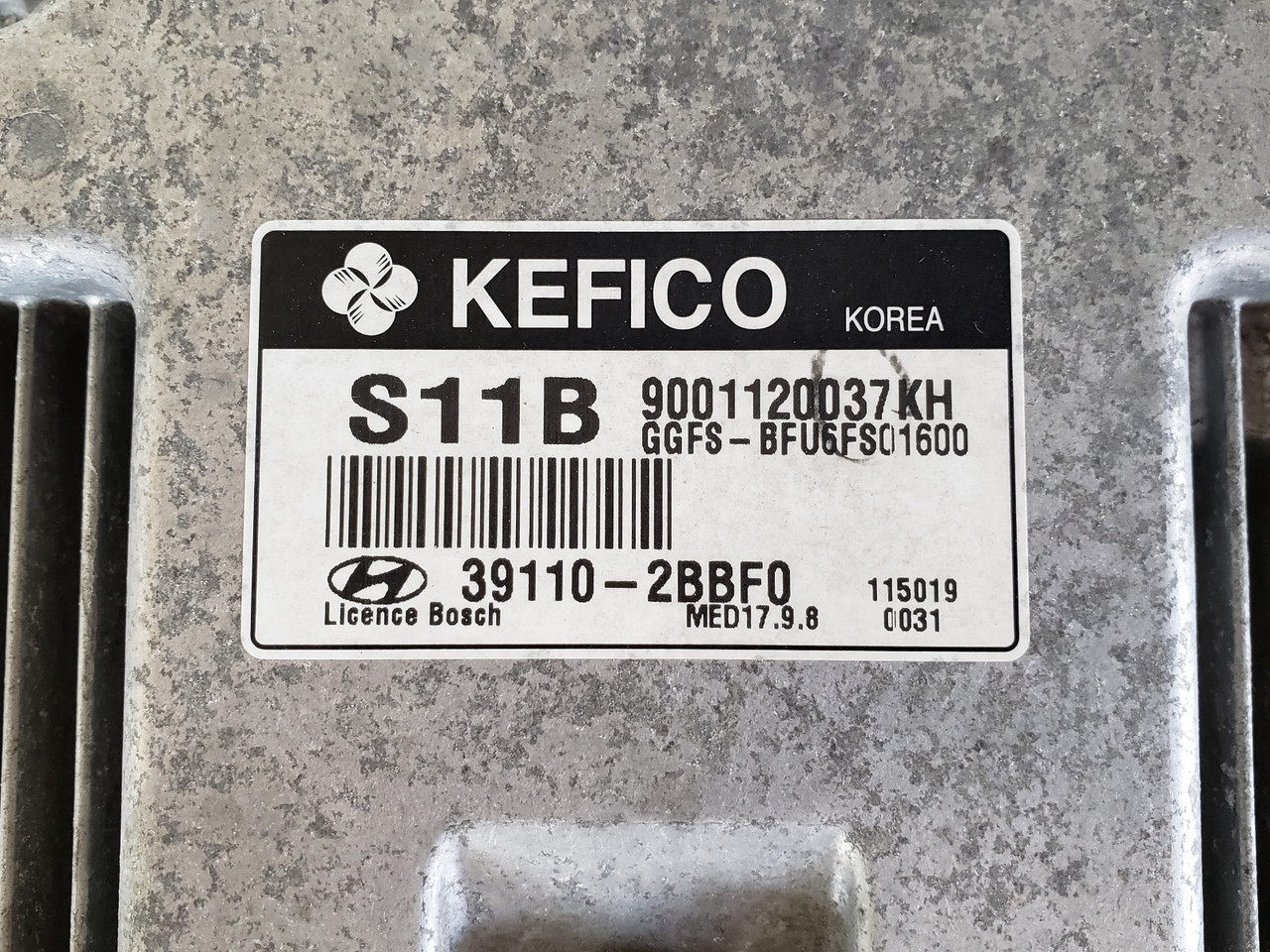 2012 Veloster 39110-2BBF0 Computer Brain Engine Control ECU ECM EBX Module 2012 Veloster 39110-2BBF0 Computer Brain Engine Control ECU ECM EBX Module