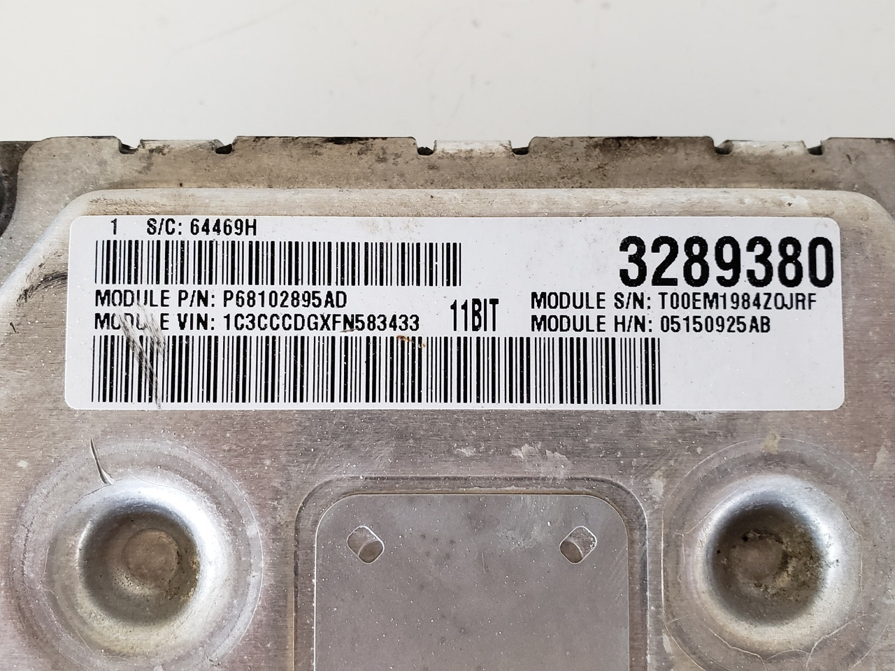 2015 Chrysler 200 P68102895AD Computer Brain Engine Control ECU ECM EBX Module