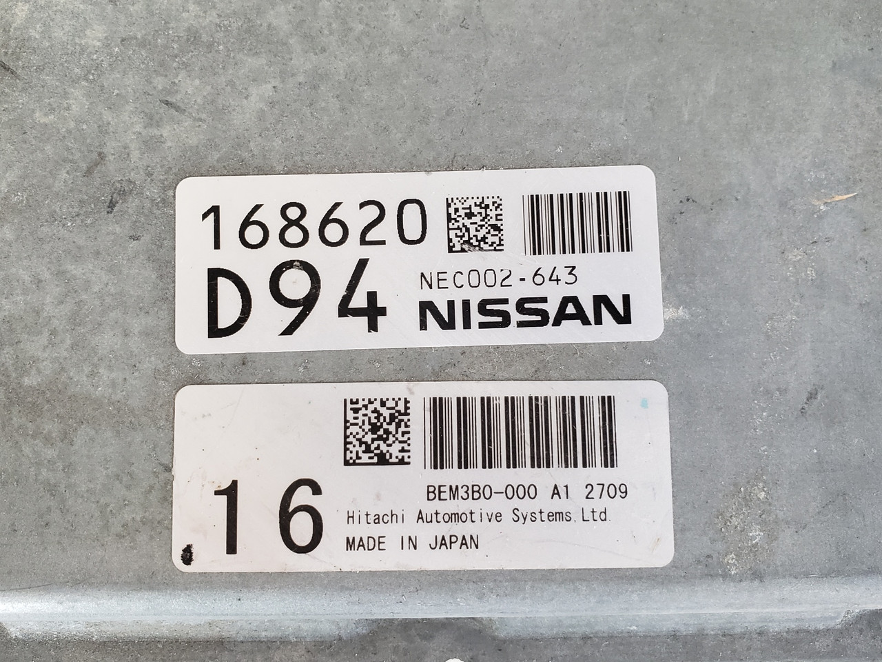 2012-2013 Quest BEM3B0-000 A1 Computer Brain Engine Control ECU ECM EBX Module