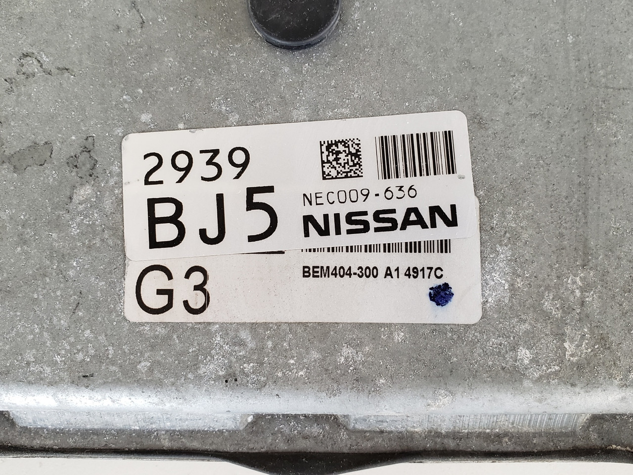 2013-2015 Sentra NEC009-636 Computer Brain Engine Control ECU ECM EBX Module