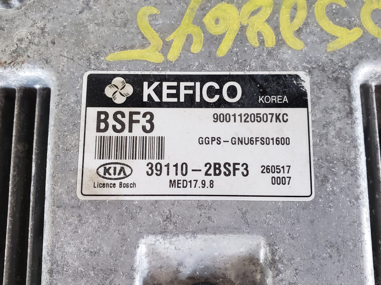 2016 Kia Soul 39110-2BSF3 Computer Brain Engine Control ECU ECM EBX Module