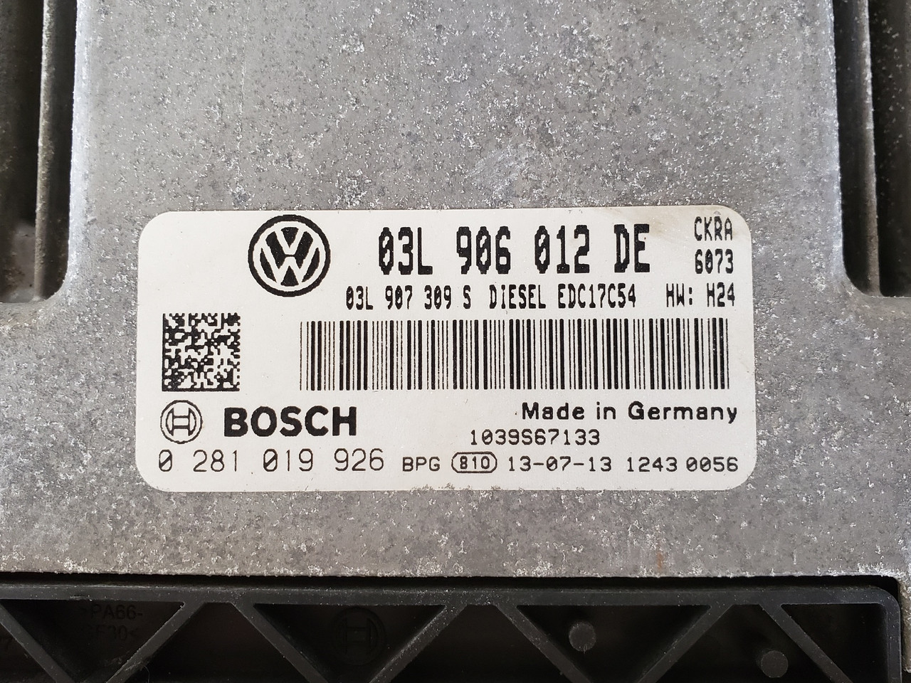 2014-2015 Passat 03L 906 012 DE Computer Brain Engine Control ECU ECM EBX Module
