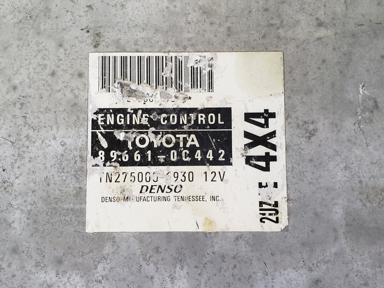 2003 Toyota Tundra 89661-0C442 Computer Brain Engine Control ECU ECM EBX Module