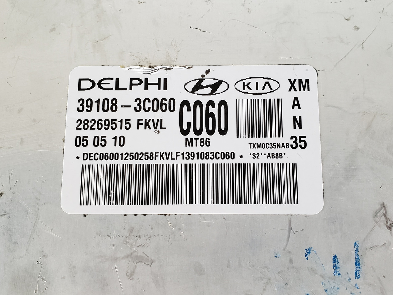 2011-2013 Sorento 39108-3C060 Computer Brain Engine Control ECU ECM EBX Module