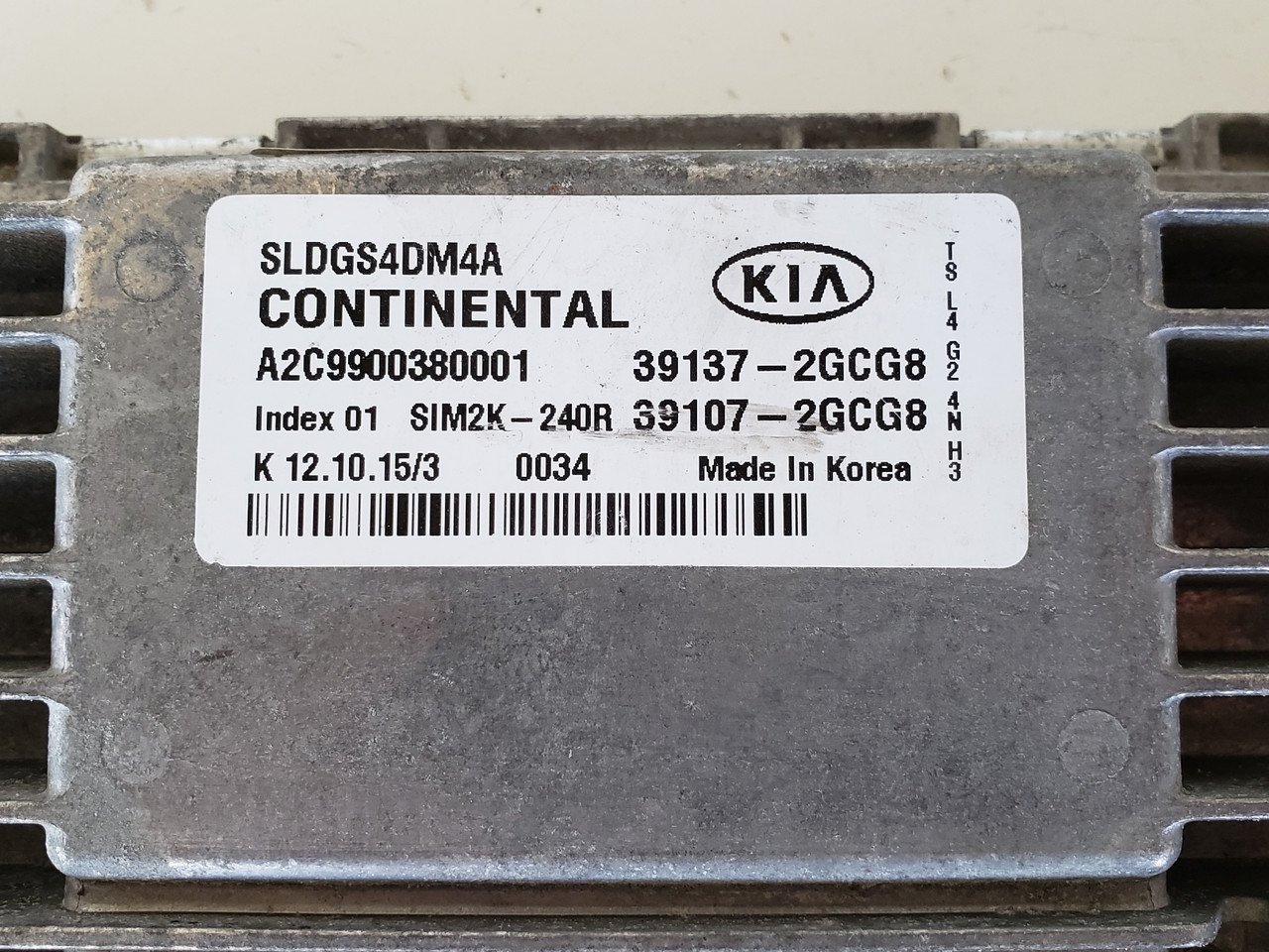 2014-2016 Sportage 39107-2GCG8 Computer Brain Engine Control ECU ECM EBX Module