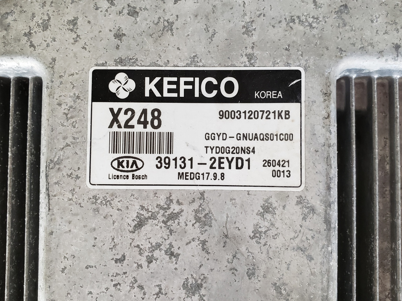 2016 Kia Forte 39131-2EYD1 Computer Brain Engine Control ECU ECM EBX Module