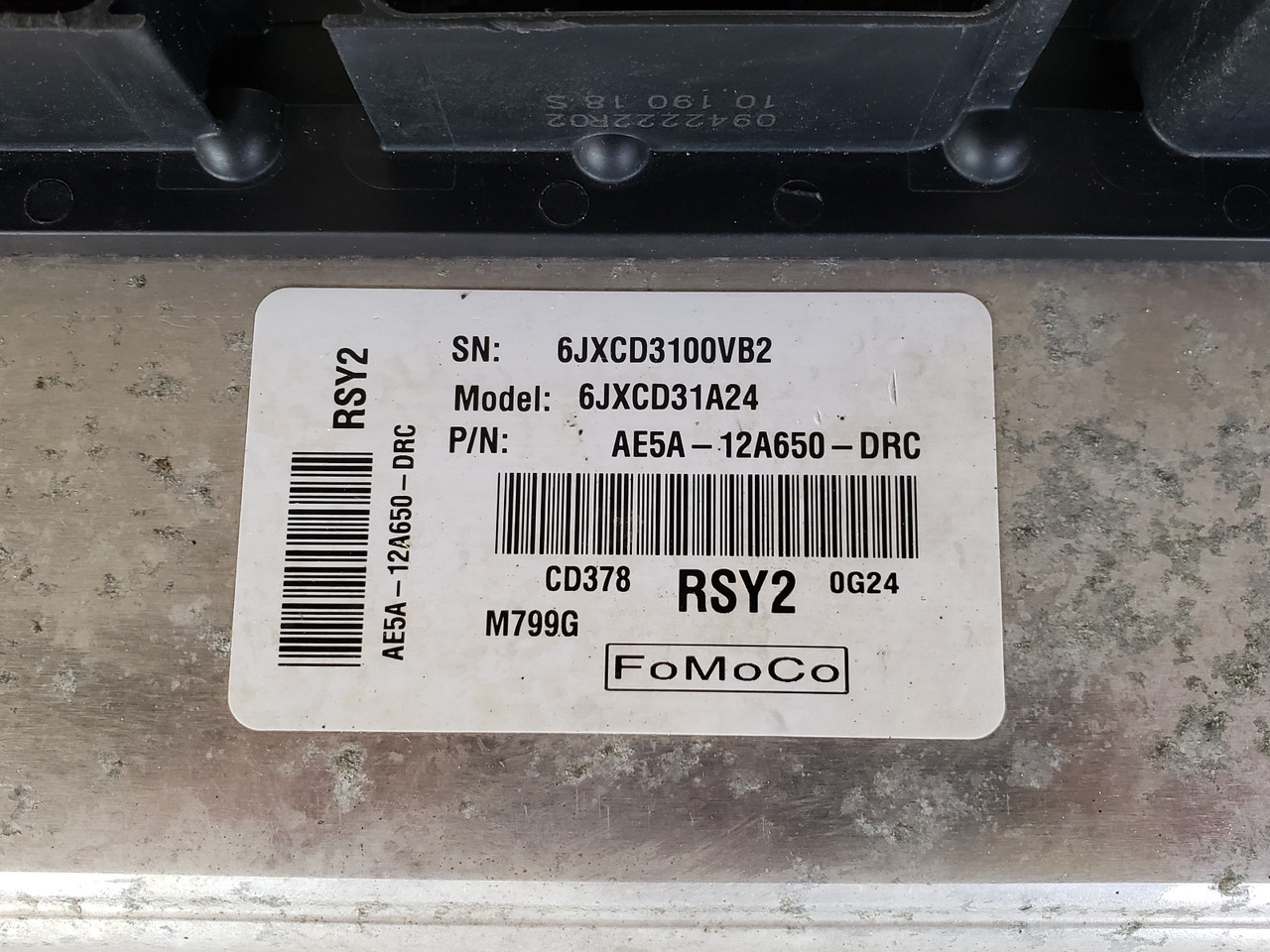2011 Fusion AE5A-12A650-DRC Computer Brain Engine Control ECU ECM EBX Module