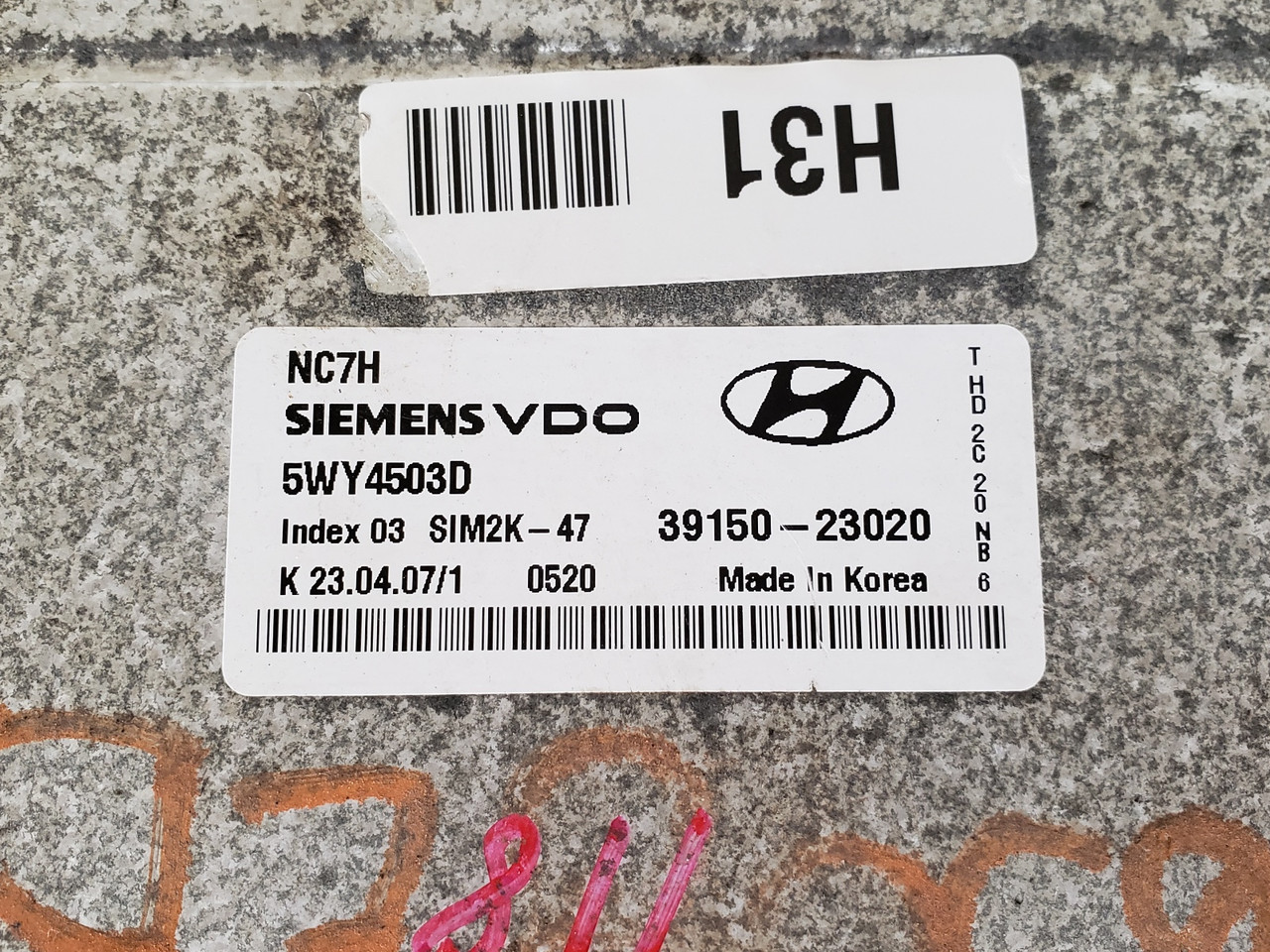 2007-2010 Elantra 39150-23020 Computer Brain Engine Control