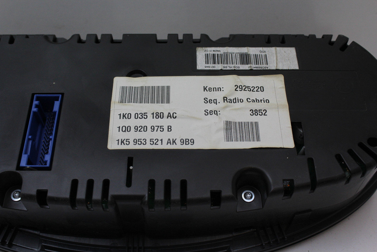 10-16 EOS 1Q0920975B Speedometer Head Instrument Cluster Gauges 61K