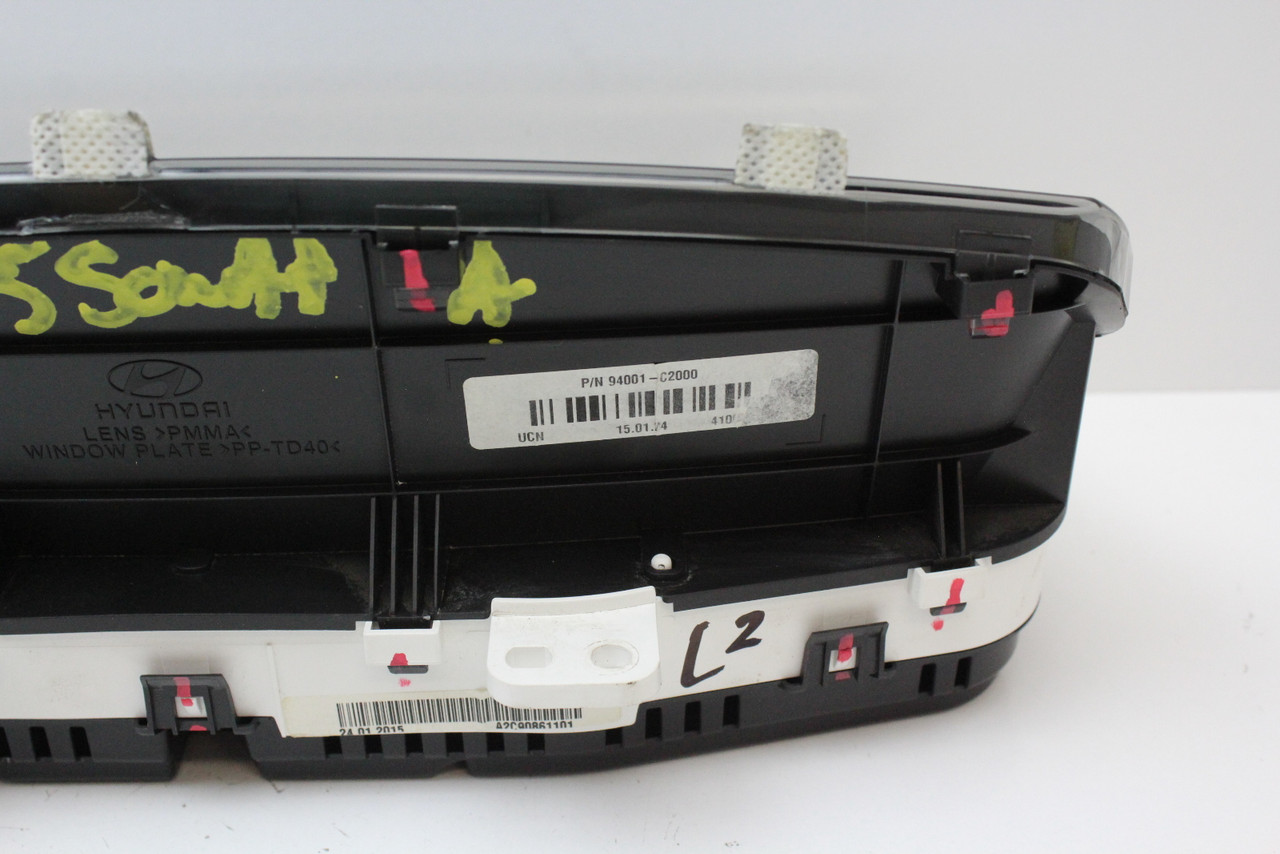 2015 15 Sonata 94001-C2000 Speedometer Head Instrument Cluster Gauges 12K