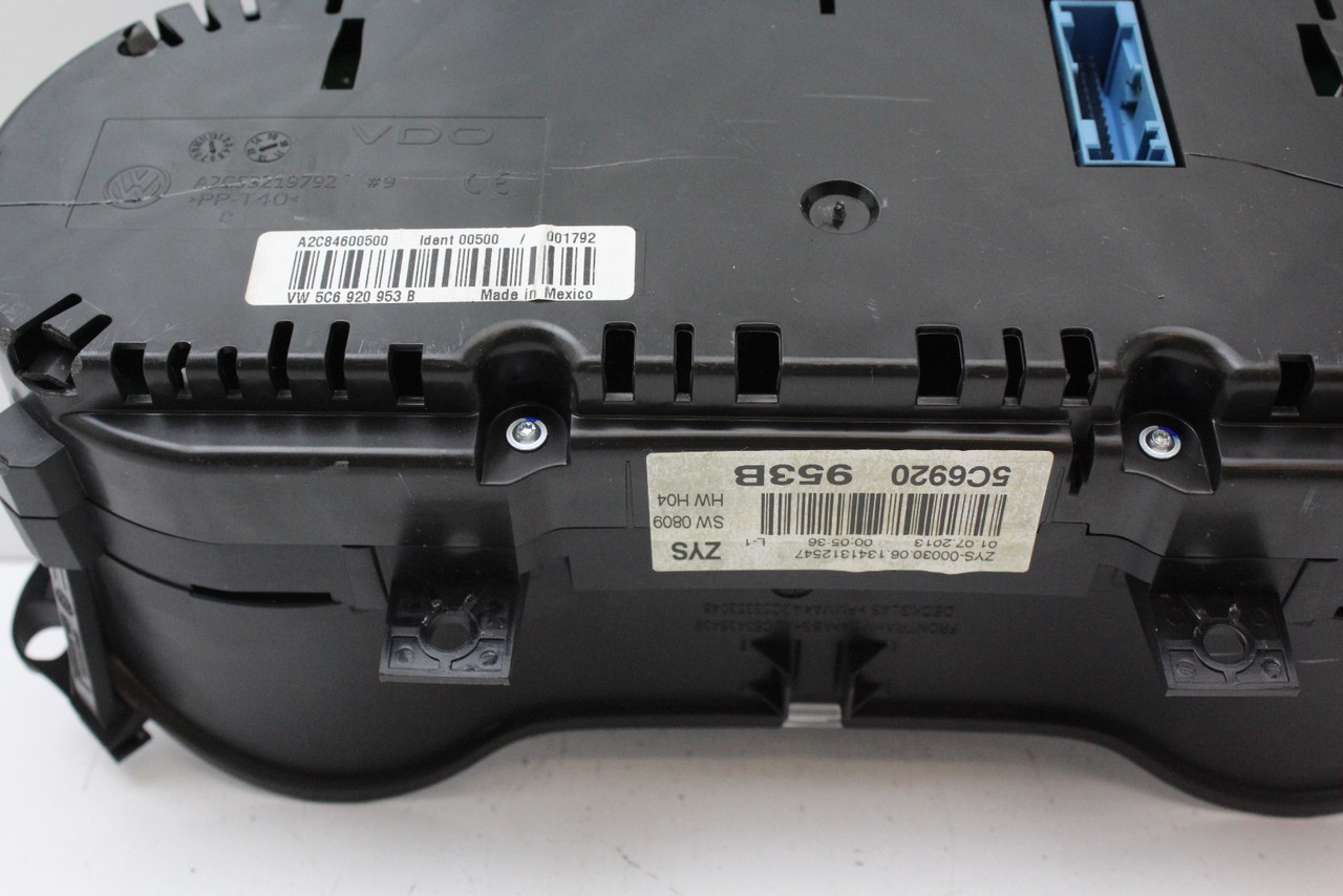 2014 14 Volkswagen Jetta 5C6 920 953 B Speedometer Instrument Cluster Gauges 26K