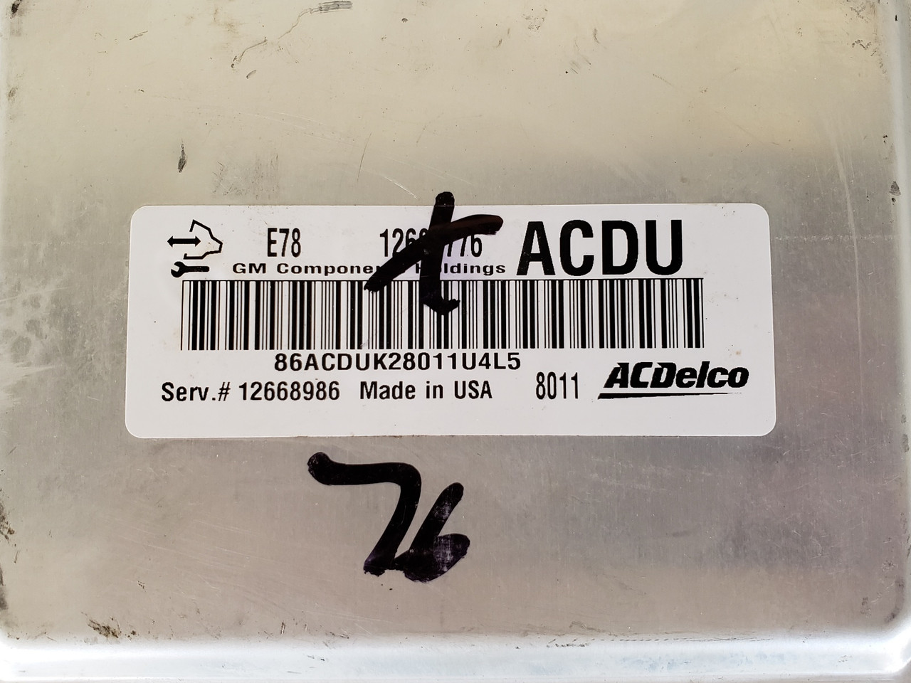 2017-2018 Chevy Sonic 12668986 Computer Brain Engine Control ECU ECM EBX Module
