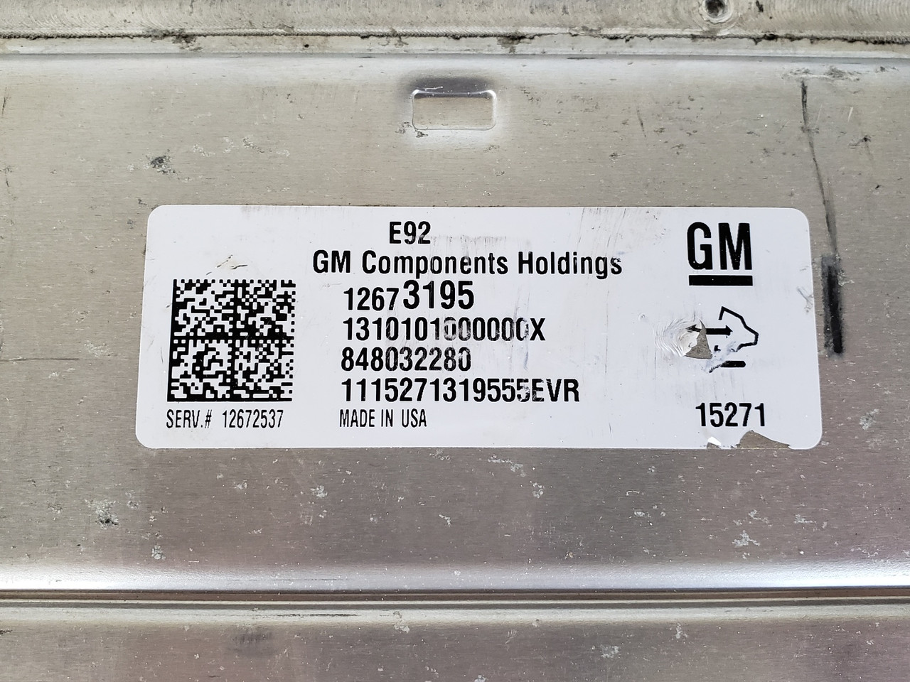 14-16 Silverado 1500 12672537 Computer Brain Engine Control ECU ECM EBX Module