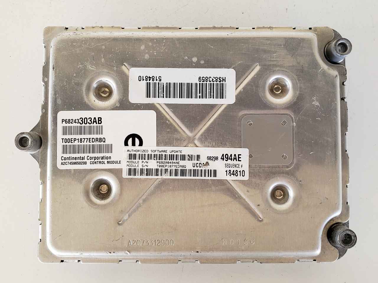 2016-2019 Ram 1500 P68298494AE Computer Brain Engine Control ECU ECM EBX Module