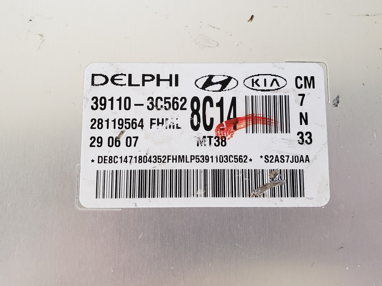 2007-2009 Santa Fe 39110-3C562 Computer Brain Engine Control ECU ECM EBX Module