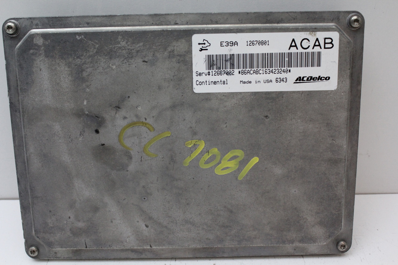 2017 17 Chevrolet Traverse 12667002 Computer Brain Engine Control ECU ECM Module