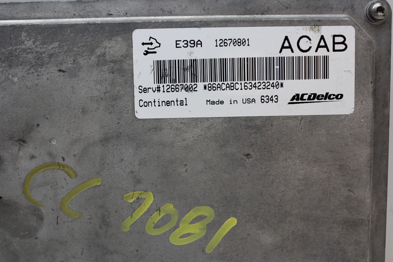 2017 17 Chevrolet Traverse 12667002 Computer Brain Engine Control ECU ECM Module