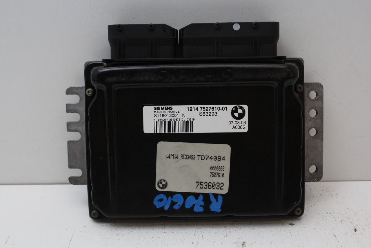 02 03 04 Mini Cooper 1214 7527610 Computer Engine Control ECU ECM EBX Module