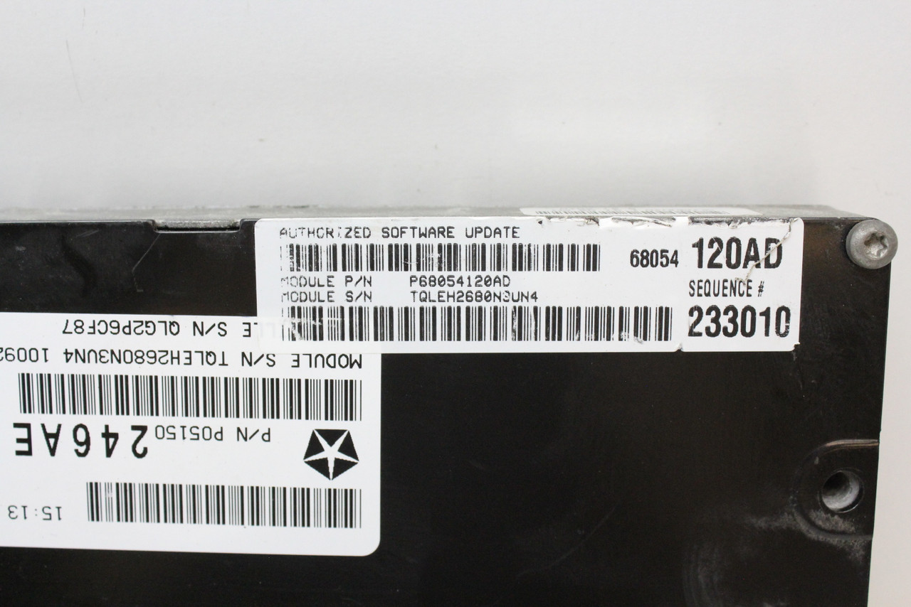 08-10 Dodge Charger P68054120AD Computer Brain Engine Control ECU ECM EBX Module