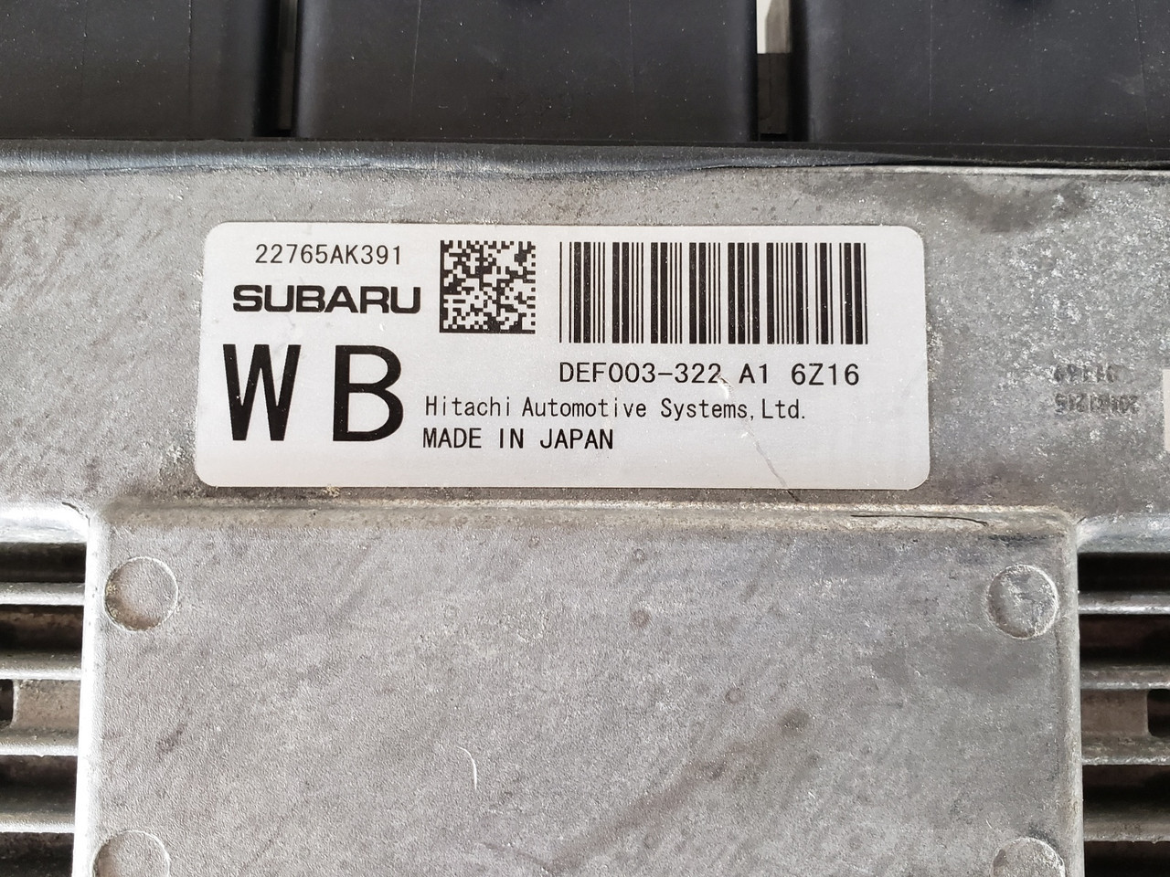 2017 Subaru WRX DEF003-322 A1 Computer Brain Engine Control ECU ECM EBX Module