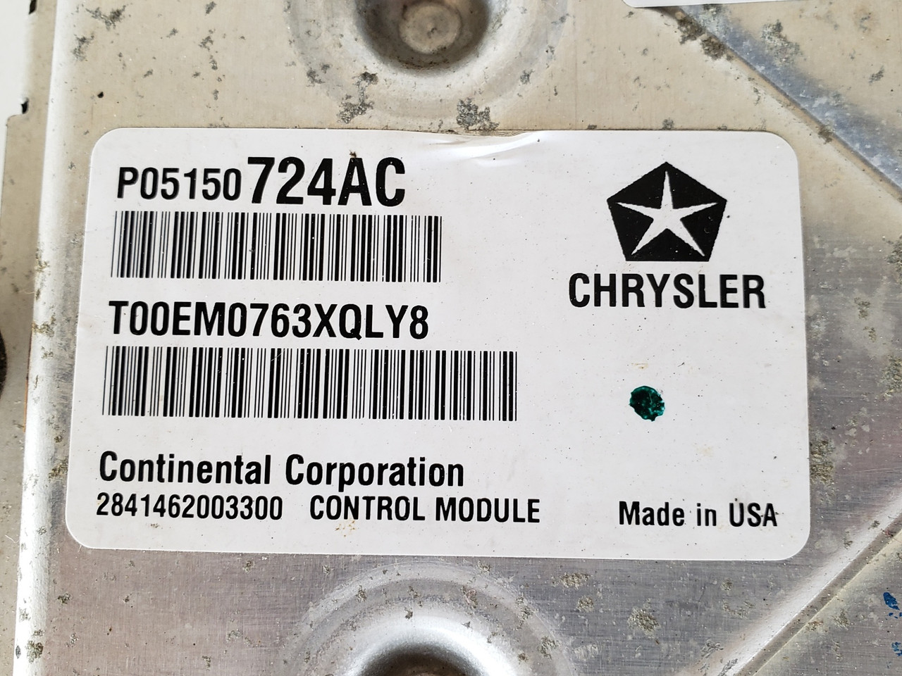 2013 Town & Country 05150724AC Computer Brain Engine Control ECU ECM EBX Module