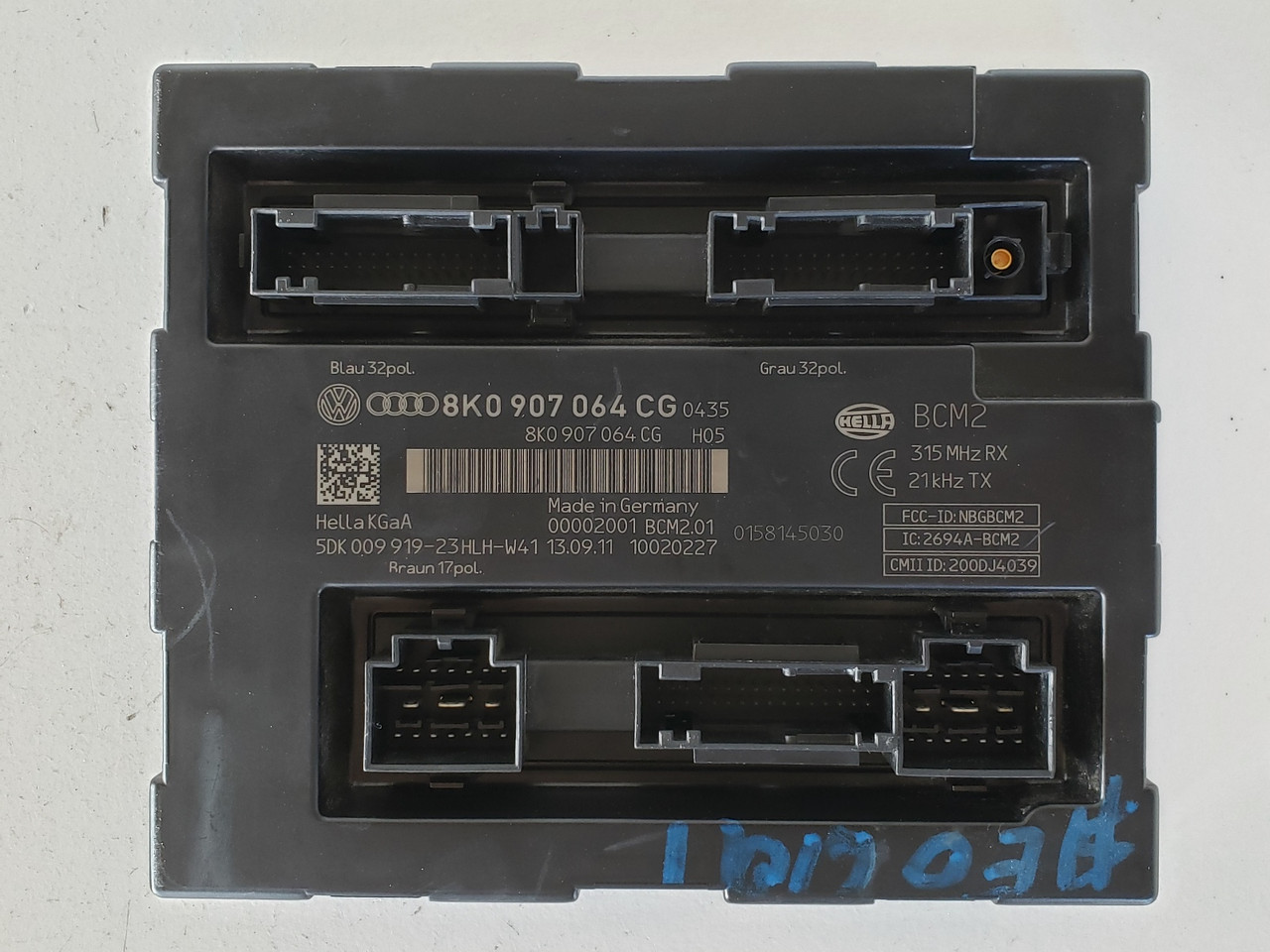 2008-2012 Audi A4 8K0 907 064 CG BCM BCU Body Control Unit Module