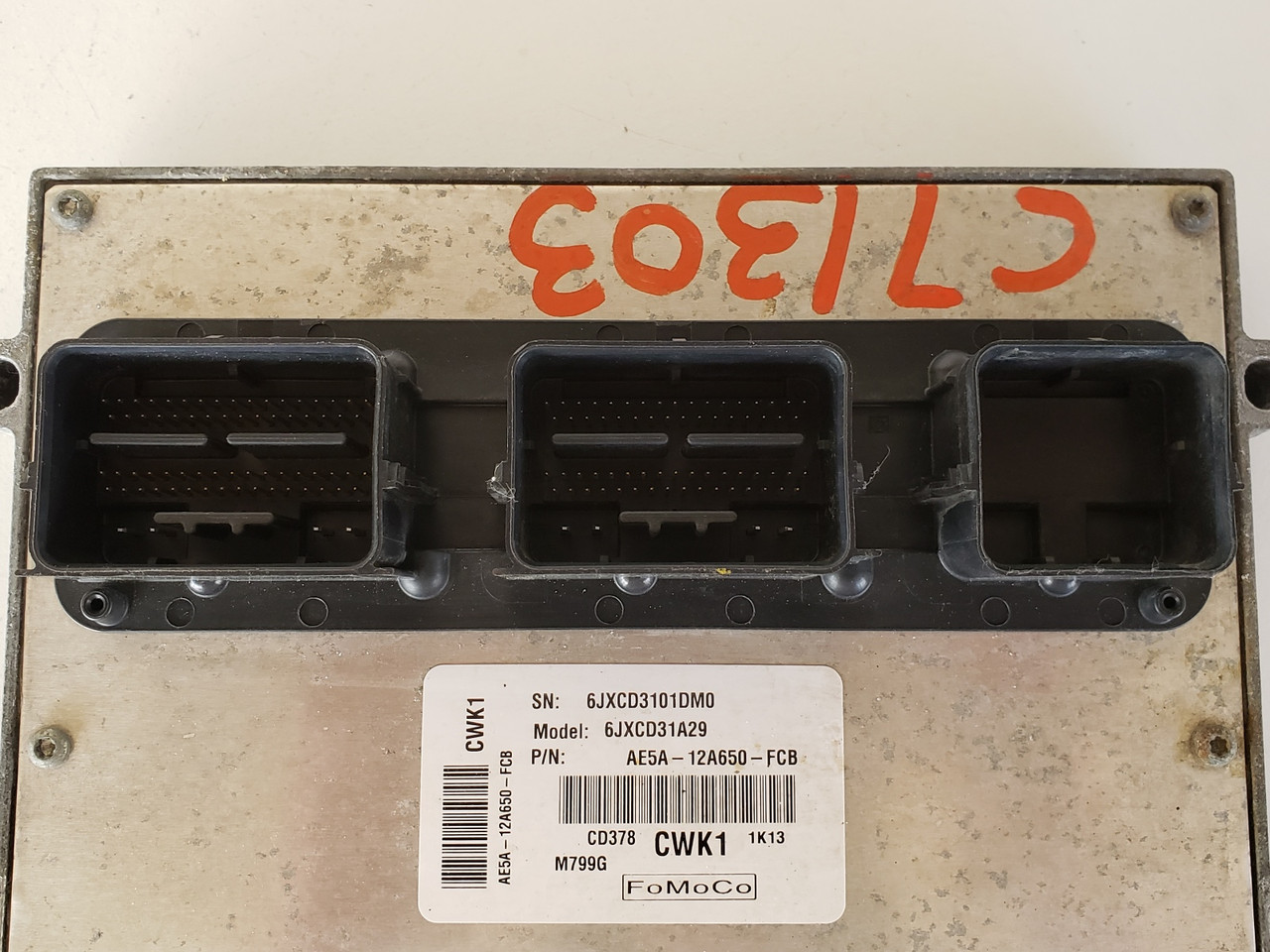 12 Lincoln MKZ AE5A-12A650-FCB Computer Brain Engine Control ECU ECM EBX Module