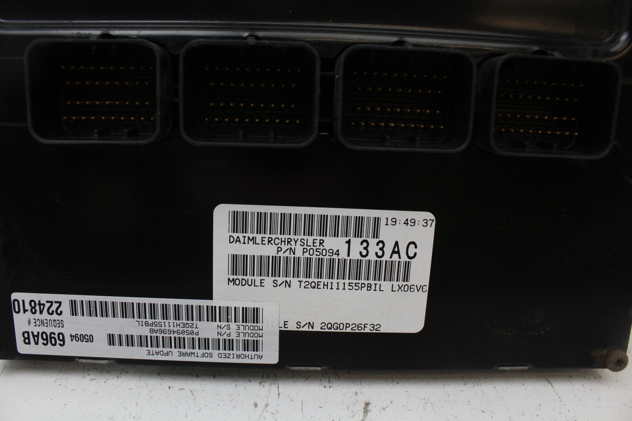 2006 06 Dodge Magnum 05094133AC Computer Brain Engine Control ECU ECM EBX Module