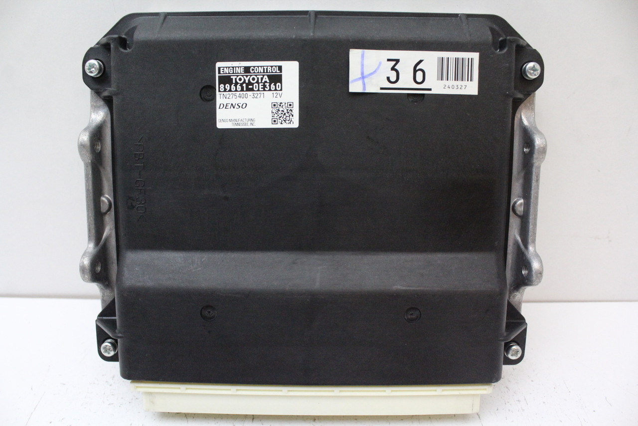 11 12 Toyota Highlander 89661 0E360 Computer Engine Control ECU ECM EBX Module