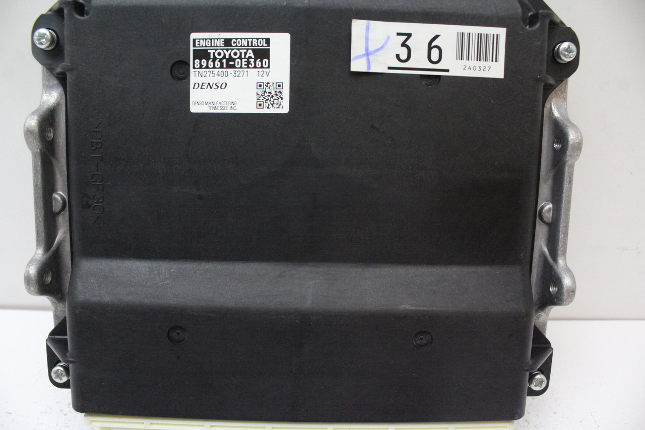 11 12 Toyota Highlander 89661 0E360 Computer Engine Control ECU ECM EBX Module
