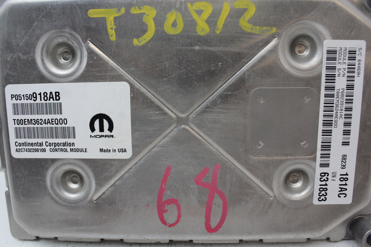 2015 15 Dodge Journey 05150918AB Computer Brain Engine Control ECU ECM Module